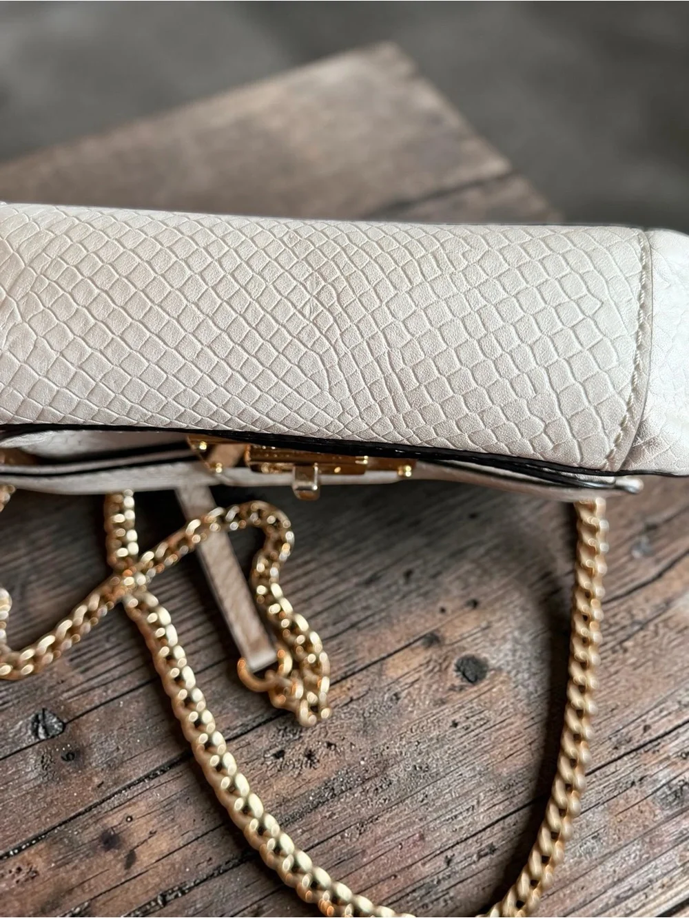 Michael Kors Sloan Python Embossed Leather Chain Shoulder Bag